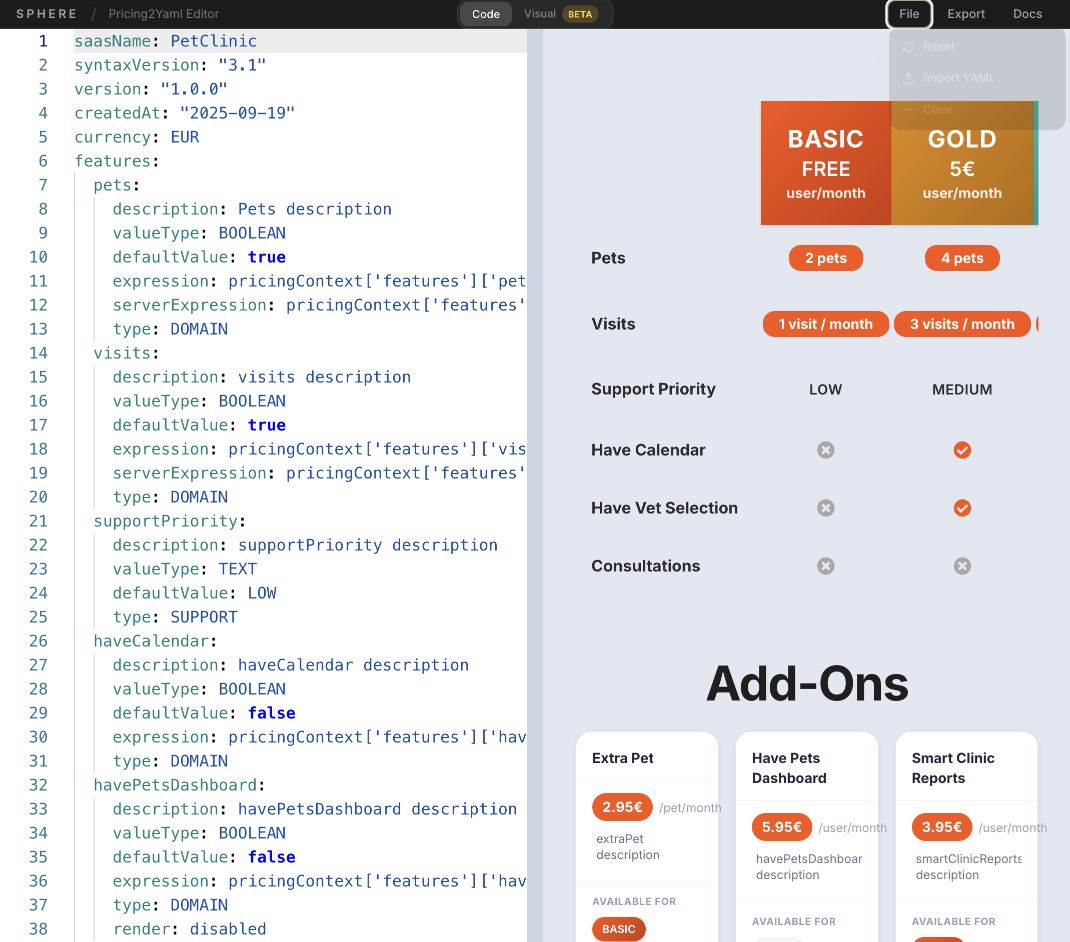 Editor file actions