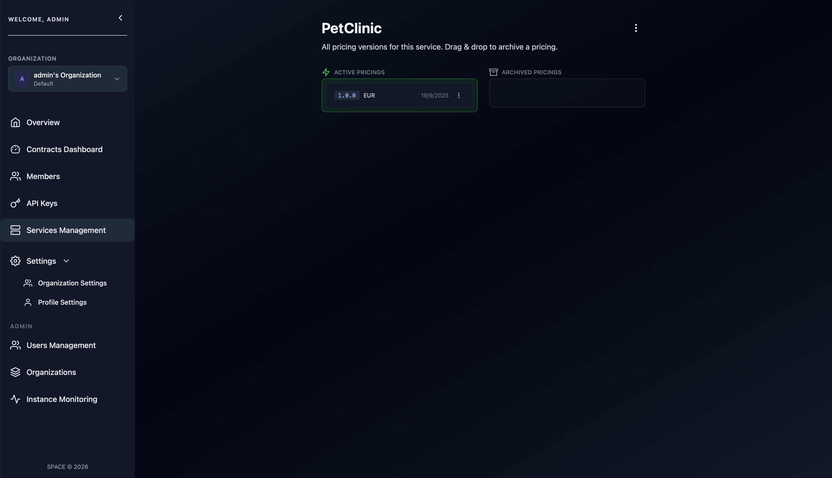 Pricing Versions